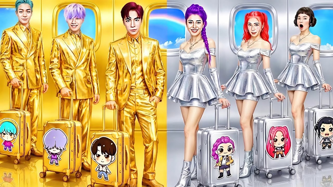 Kpop Demon Hunters : OR vs ARGENT dans l'AVION ! ✈️ Qui est le plus RICHE ?