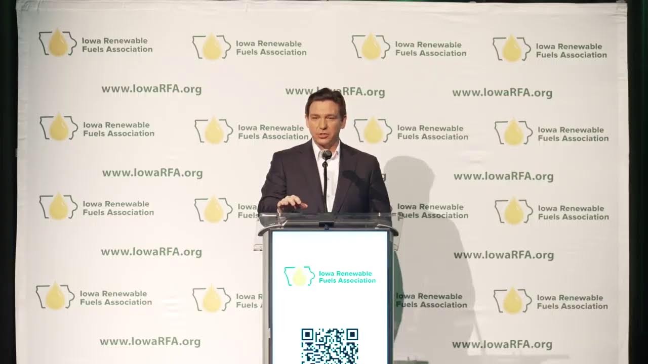 WATCH LIVE: Ron DeSantis and Kim Reynolds Deliver Remarks at the Iowa Renewable Fuels Association…