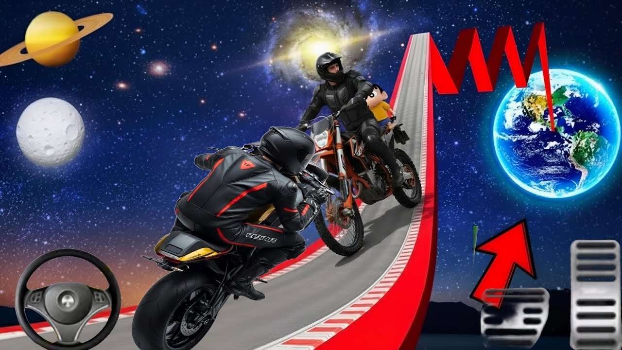 Impossible Sky Road Moto Bike Driving 3D | Offroad Bike Gameplay | Bike Driver Game|Android Gameplay