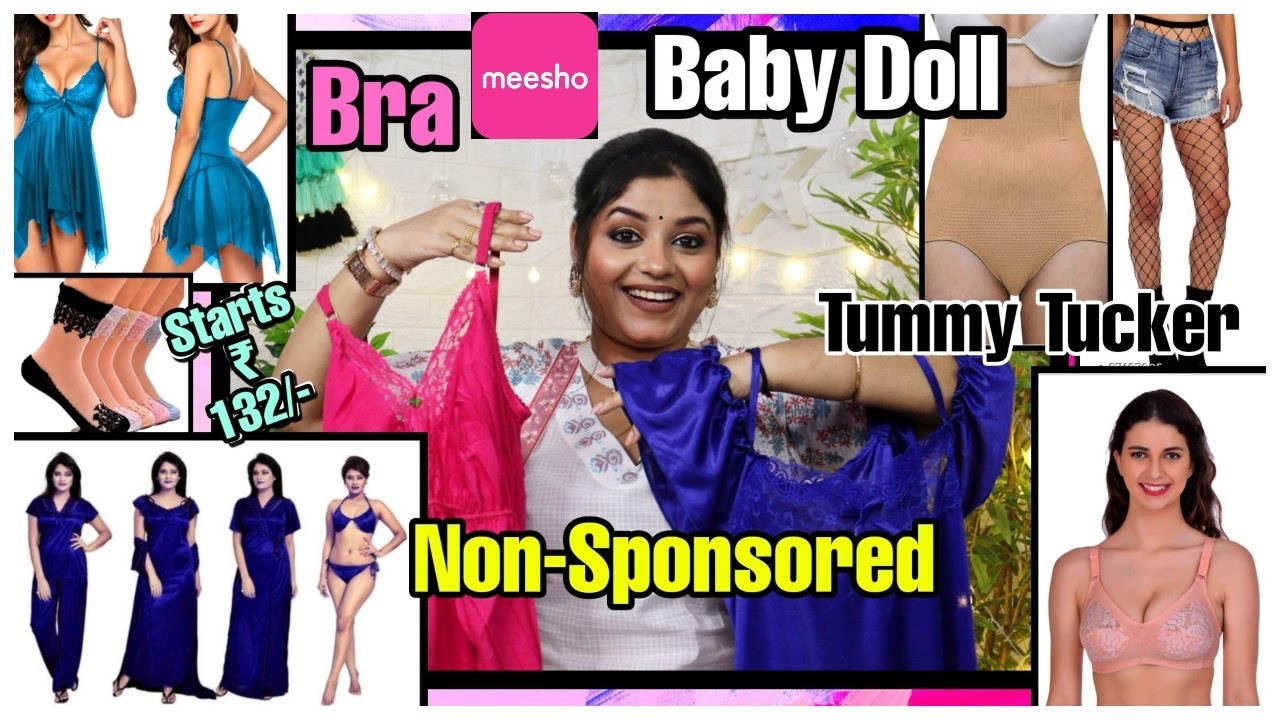 Meesho haul Start ₹132/-💜Nighty / Body Shaper / Bra / Tummy tucker/  babydoll/ Socks💜 Vaishali Mitra 