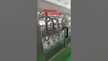 #5Llaundryliquidfillingmachine, conveyor-based filling machine, and capping machine production line.