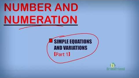 Simple Equations and Variations - Part 1
