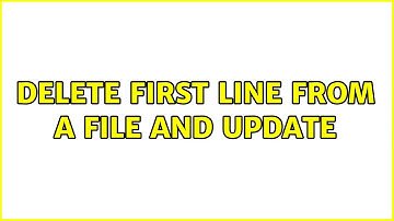 Delete first line from a file and Update