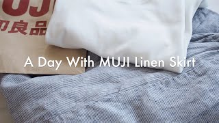 A Day with MUJI Linen Skirt / 無印良品のリネンスカートの日