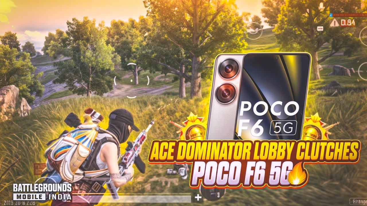 Poco F6 Ace Dominator Lobby clutches | Poco F6 Smooth +120Fps Pubg/Bgmi Test 2025 | Poco F6 120 fps🔥