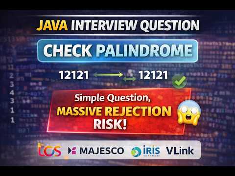 Check Palindrome: Java Interview Question | String Builder | Two Pointer | (Easy to Advanced) 🔥