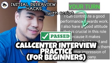 Initial Interview Roleplay! Game? (with script) | Callcenter interview practice Part 1