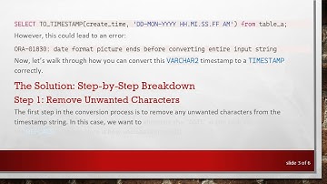Converting VARCHAR2 to TIMESTAMP in Oracle 12c