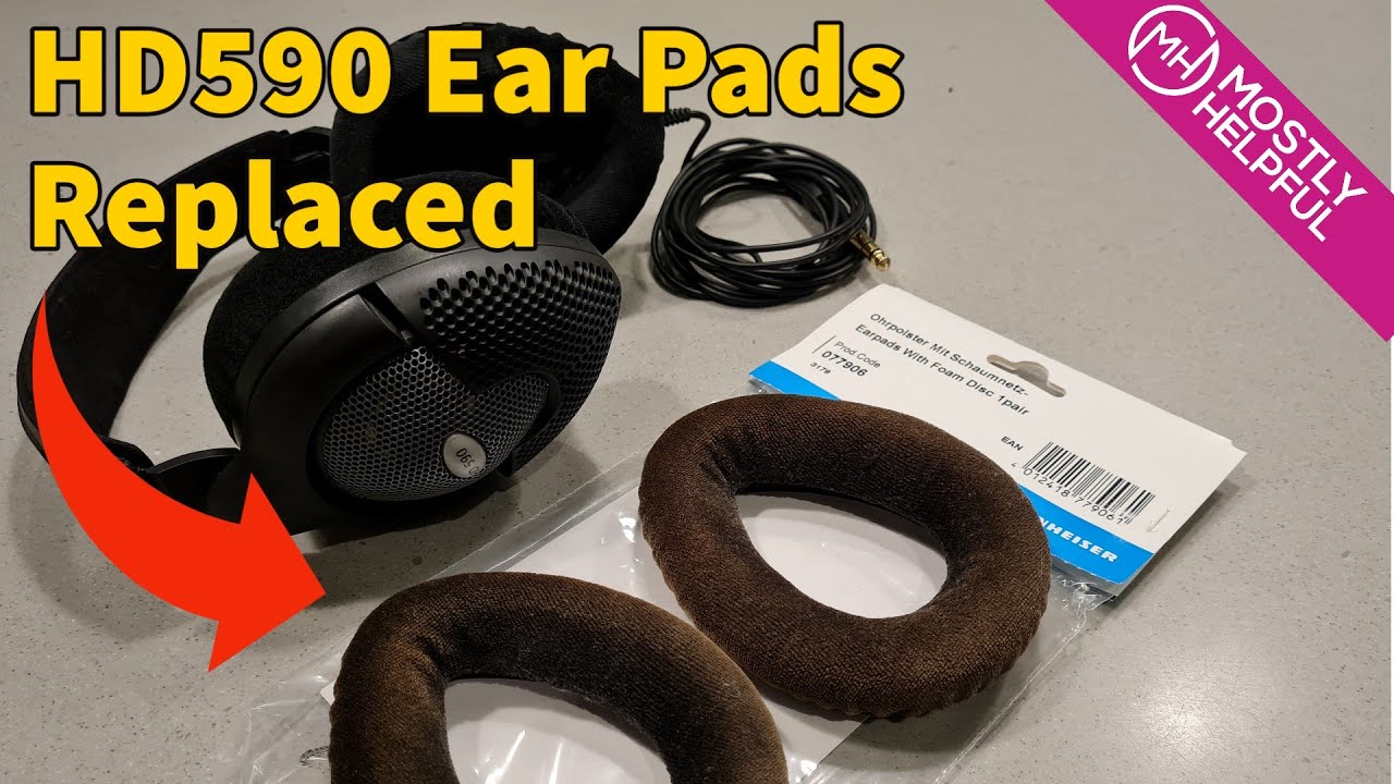 Sennheiser HD590 Headphones - Ear Pad Replacement - YouTube