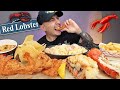 MUKBANG EATING Red Lobster For The First Time, Lobster Tails, Fried Coconut Shrimp, Biscuit, Cake