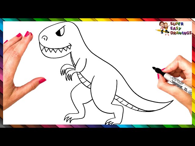 How To Draw A Dinosaur Step By Step 🦖 Dinosaur Drawing Easy - YouTube