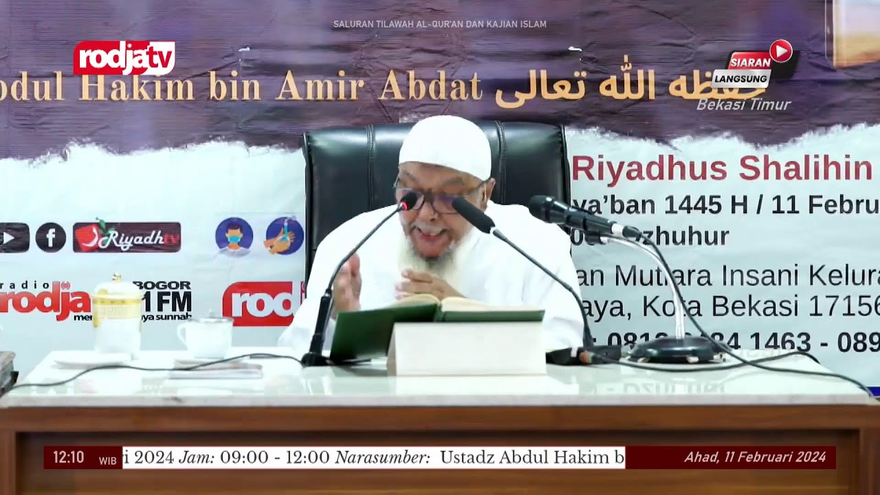 ⁣[LIVE] Ustadz Abdul Hakim bin Amir Abdat - Syarah Aqidah Salaf