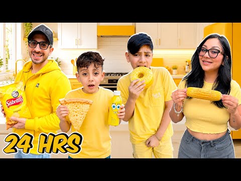 24 HORAS COMIENDO AMARILLO | Family Juega