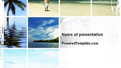 Tropical Island Collage PowerPoint Template by PoweredTemplate.com