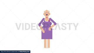 Old Woman Applause 1 Stock Animation