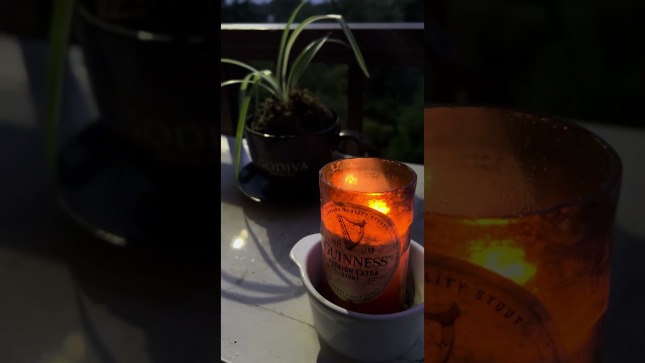DIY GUINESS BOTTLE CITRONELLA CANDLES - YouTube