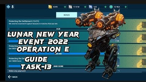 Lunar New Year 2022 Event | Task-13 | Guide | Operation E | War Robots