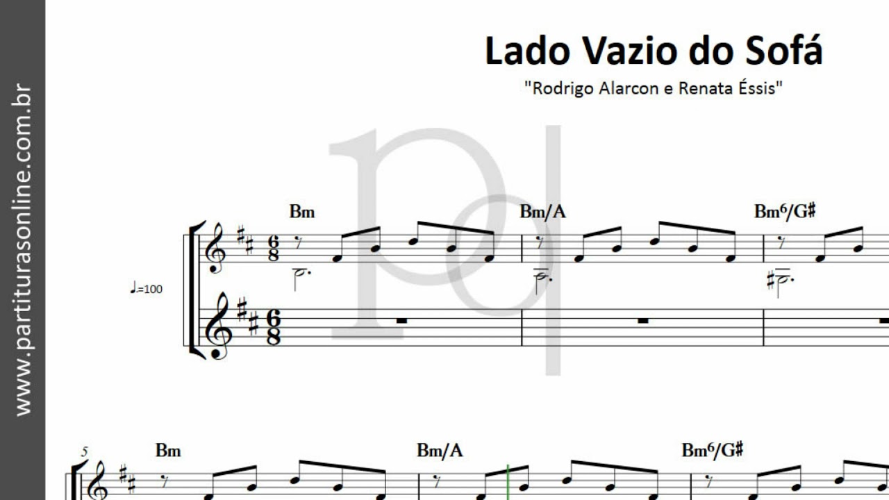 Lado Vazio do Sofá ♪ Rodrigo Alarcon | Partitura - thptnganamst.edu.vn