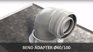 BEND ADAPTER Ø60/100 for condensing boilers