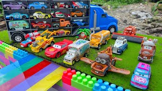 Looking for Disney Pixar Cars On the Rocky Road : Lightning Mcqueen, Tow Mater, Sally, Frank, Storm