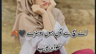 A Sach Ha Ton Bahun Sohnra / اے سچ ہے توں بہوں سوہنڑے ll Saraiki Song ll Slowed&Reverb ll Sad Song 😢
