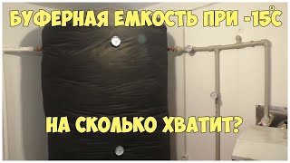 На сколько хватает буферной емкости при -15°С