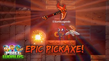 EPIC PICKAXE PERFORMANCE IN MINEWORLD! | Pixel Worlds