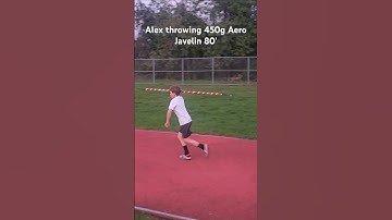 8 year old throwing 450g Aero Javelin 24.4 meters #javelinthrow #javelin #trackandfield
