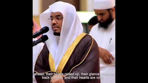 ياسر الدوسري/وَلَا تَحْسَبَنَّ اللَّهَ غَافِلًا عَمَّا يَعْمَلُ الظَّالِمُونَ /سوره إبراهيم