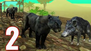 Wild Panther Sim 3D - Gameplay Walkthrough Part 2 - Hunting Wild Pigs (iOS, Android)