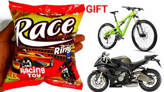 SNACKS FREE GIFT BIKES CYCLE 🏍 Race Rings Racing toys 🎁  FREE GIFT inside toy&#39;s BMW Bike