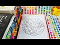 ASMR satisfying coloring 😌 beautiful scenery 🏞 super relaxing 🎶