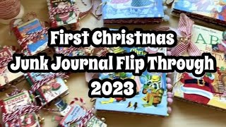 Christmas Collection Junk Journal Flip Through Video / Christmas Journals / Mini Scrapbooks