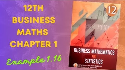 Applications of matrices and determinants 12th Business maths Chapter-1 Example:1.16