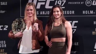 UFC 197: Holly Holm vs. Miesha Tate Staredown