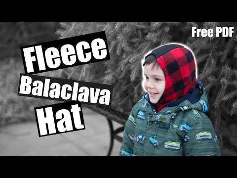 Fleece Winter Balaclava Hat - Sewing Free Pattern