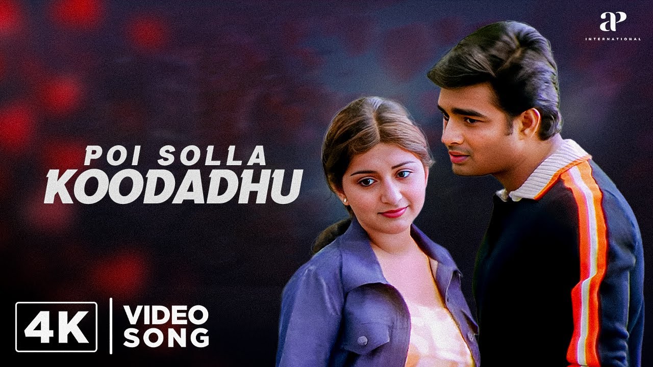 Poi Solla Koodadhu 4K Video Song | Run Movie Songs | Madhavan | Meera Jasmine | Vidyasagar