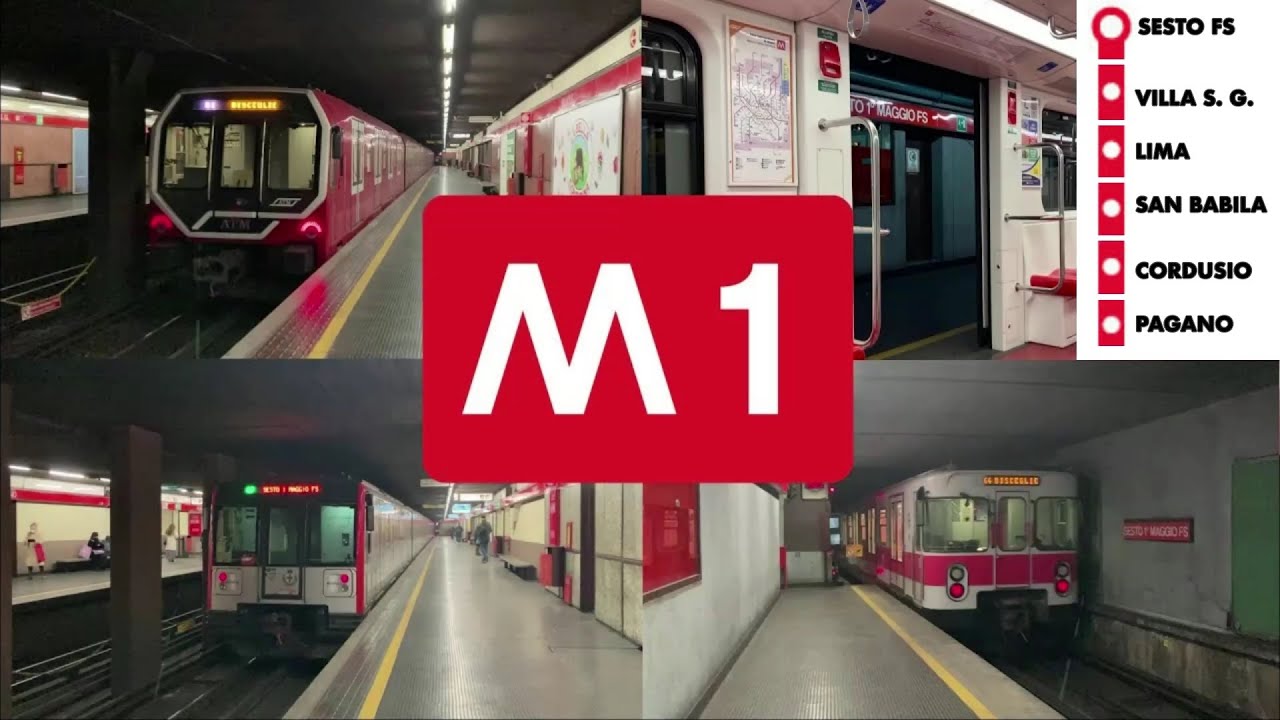 Viaggio in 6 stazioni della M1 di Milano!
