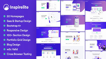 Inspirelite Responsive Template for SaaS, Startup, & Web app | Themeforest Website Templates and
