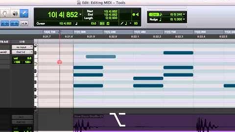 Pro Tools Ignite - Video Review - Chapter - 07.4 Editing MIDI - Notes View with Pencil Tool