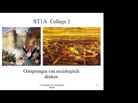 Video: Sociologie Als Moderne Wetenschap