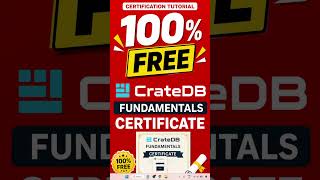 100% FREE CrateDB Fundamentals Certificate 🎓 | SQL Course Guide #cratedb #sql #certification #free