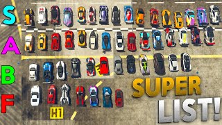 RANKING EVERY SUPER CAR! GTA 5 Online