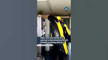 Killer who shot family and planned school shooting filmed himself practising with gun | ITV News