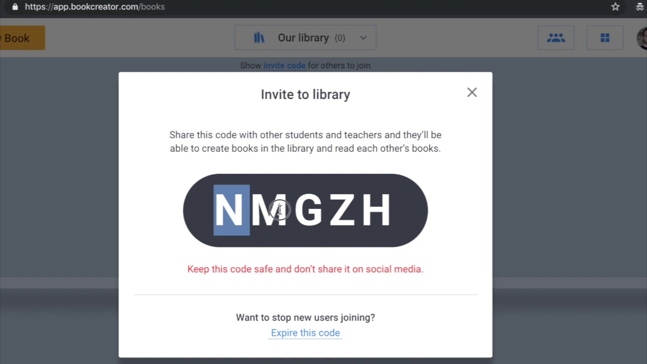 inviting-students-to-your-book-creator-library-with-a-code-youtube