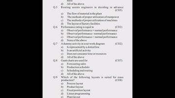 #HSBTE Diploma 4th Semester Mechanical Engg. Sample paper of Industrial Engineering Set-1 July 2023
