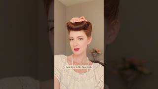 Vintage Spring Hair Challenge 🌸 Bumper Bangs & Victory Rolls #hairtutorial #hairstyles
