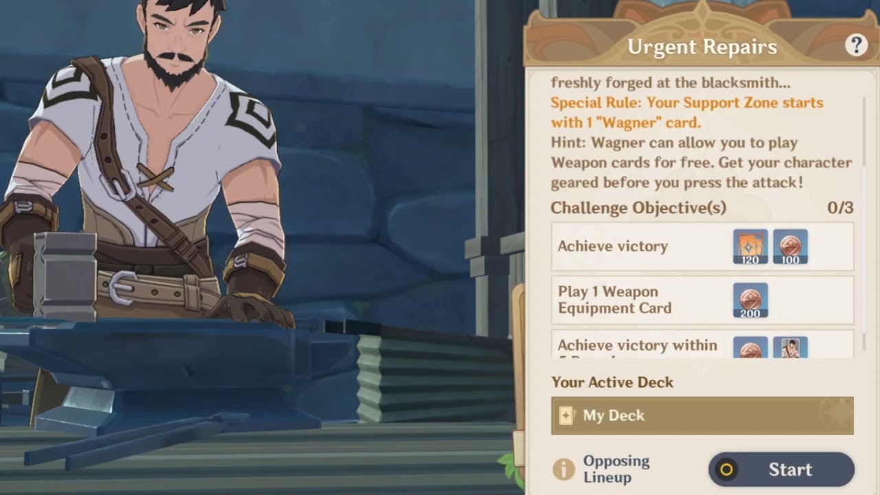 Genius Invokation TCG Wagner Urgent Repairs Genshin Impact