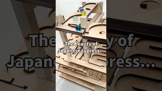The beauty of Japanese cypress. Marble run by Wood Workshop Bee JP. #japanesecraft #woodenmarblerun