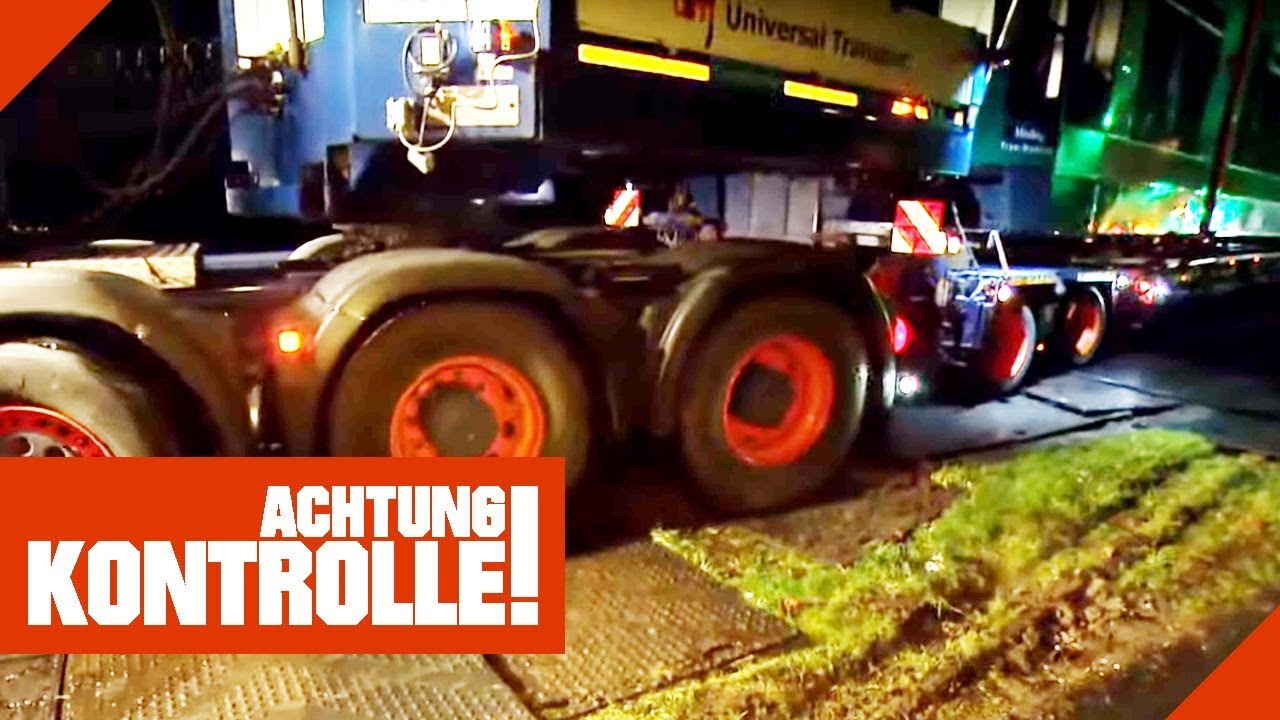 Leitplanke im Weg! Schwertransport muss ausweichen! 3/3 | Achtung Kontrolle | kabel eins